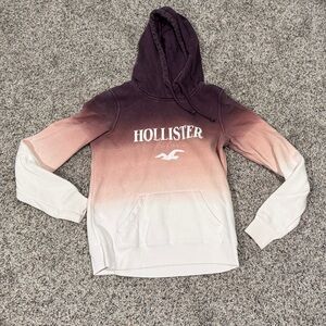 Hollister Gradient Hoodie in Cream and Pink
